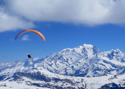 vol montagne vers le mont blanc