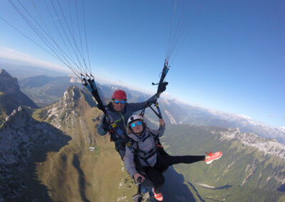 Baptème parapente à deux en cross