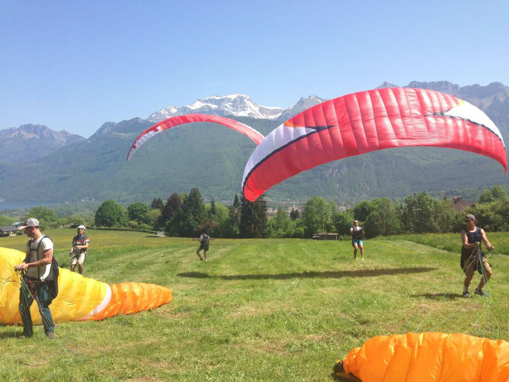 stage parapente débutant, voile mono surface