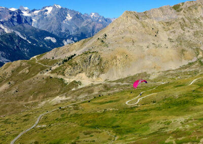 vol initiation débutant dans le massif des écrins